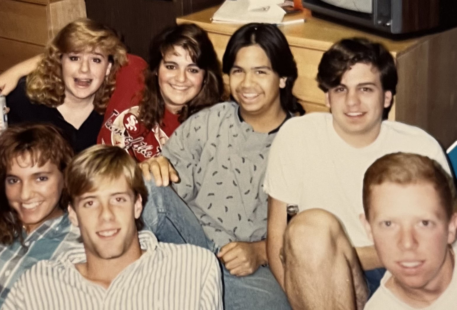 tom scrivener with classmates at UCSB