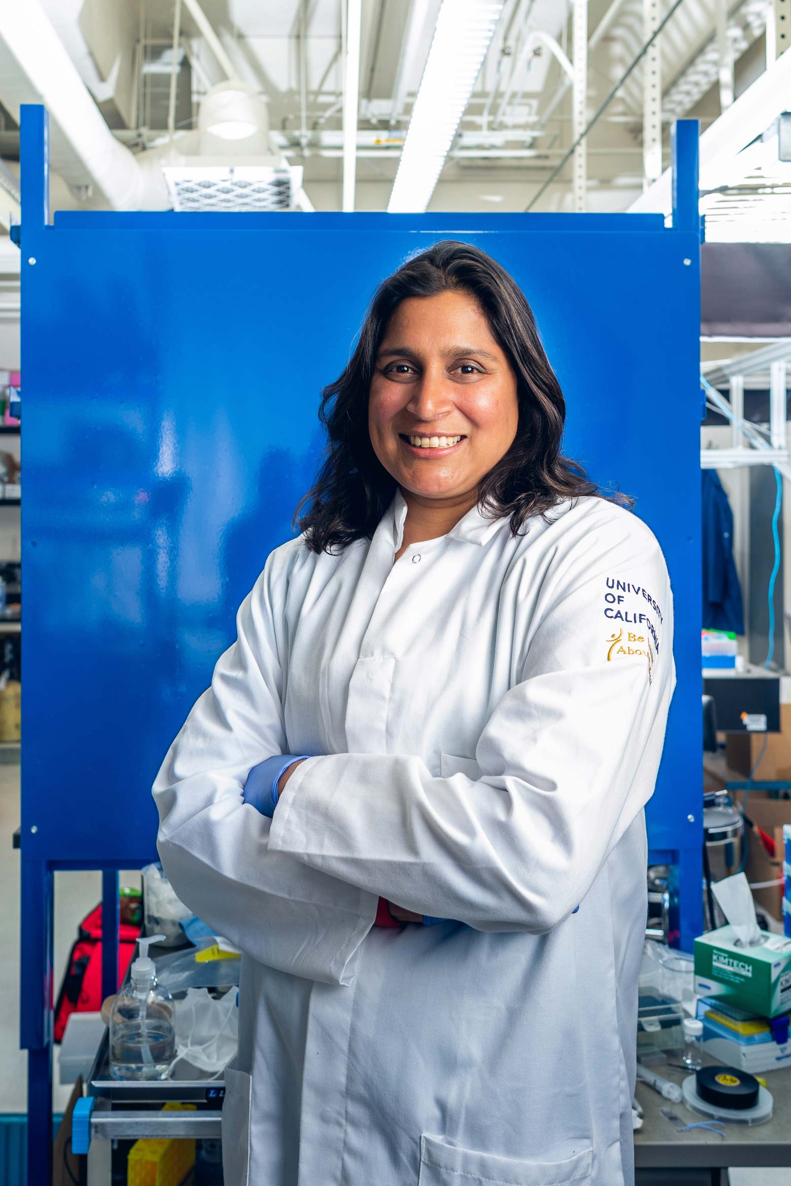 Portrait of Sumita Pennathur in her lab