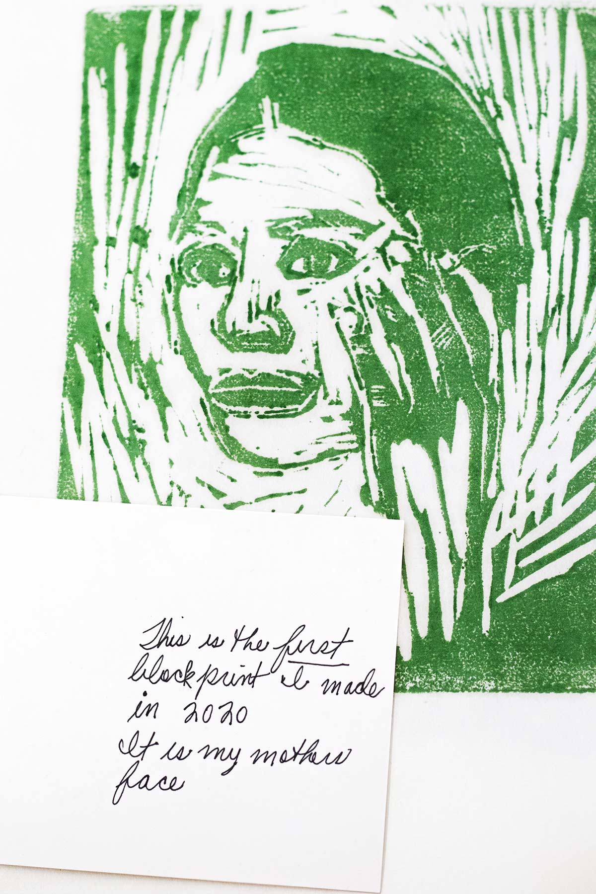 block print of mother by Winddance Twine