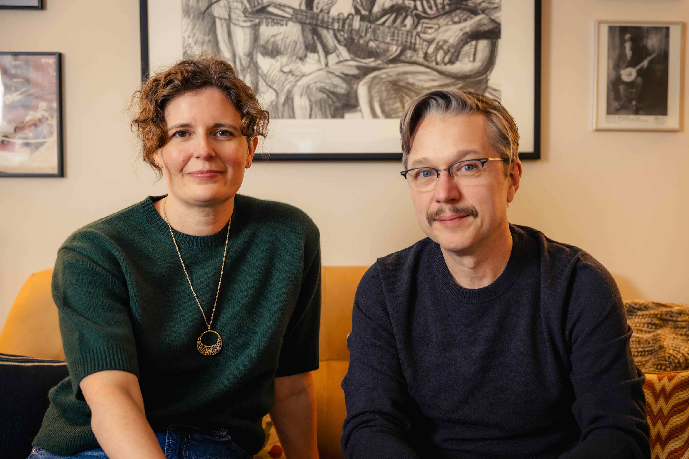 April and Lance Ledbetter in their home