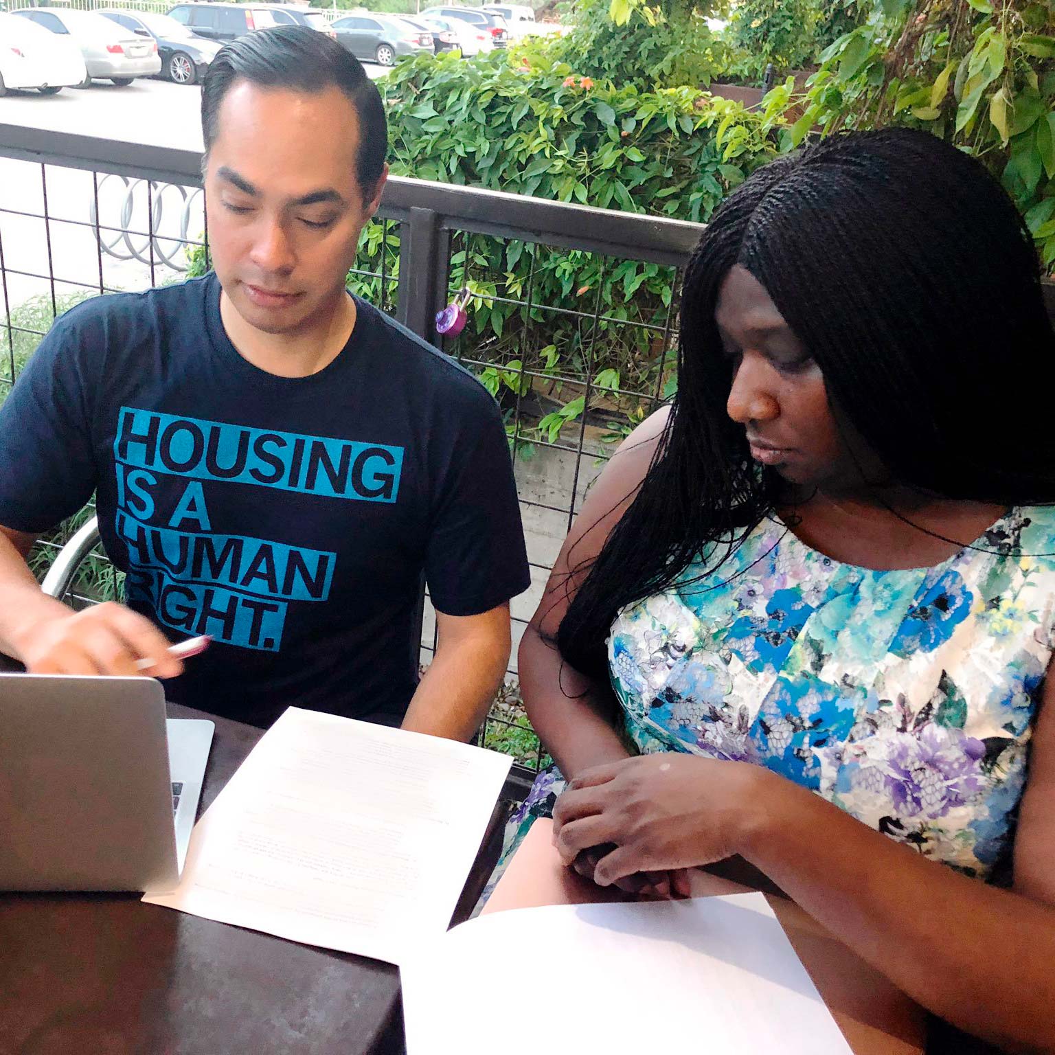 Maya Rupert with Julian Castro