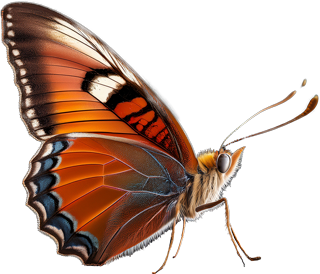 butterfly in profile