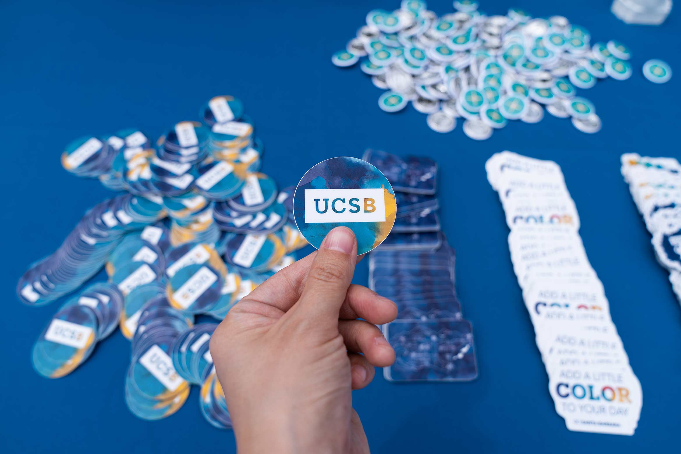 UCSB stickers at give day