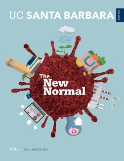 new normal cover with graphic of red virus strand